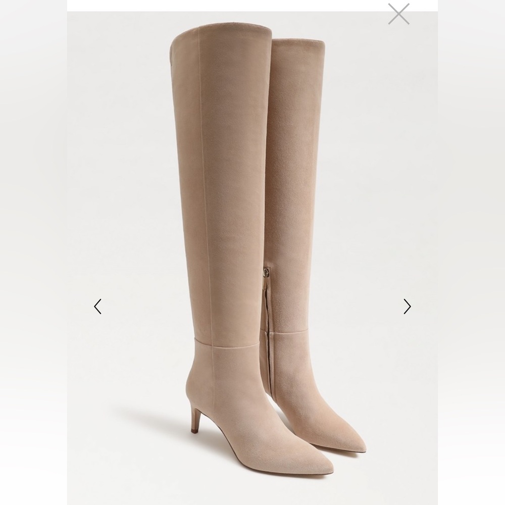 Sam Edelman Ursula Tall Boot, Suede Warm Oat, 7